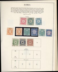 LARGE LOTS AND COLLECTIONS KOREA 1900-80 collection in a Minkus album ...