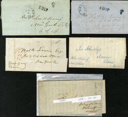 LARGE LOTS AND COLLECTIONS LIBERIA 1839-52 selection of 14 FLs to and ...