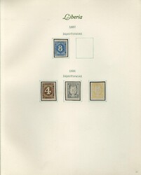 LARGE LOTS AND COLLECTIONS LIBERIA 1882-1955 collection on pages, ...