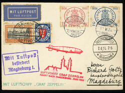 FINLAND Zeppelin Flights 1931 (18 May) Magdeburg flight card from ...