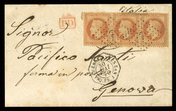 FRANCE French Consular Post - Argentina 1870 (30 May) small cover ...