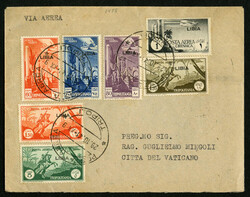 ITALIAN COLONIES Libya Air Post (C44-50) 1941 Stamps of Tripolitania ...