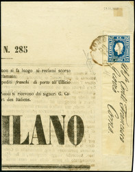 4745057: Österreich Zeitungsmarke 1858/59