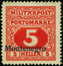 4810: オーストリア・野戦郵便・モンテネグロ - Postage due stamps