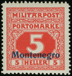 4810: Österreich Feldpost Montenegro - Portomarken