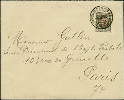 "COMMISION D'ETUDES U.P.U FLORENCE 1923/ 4.10.23", clear strike on ...