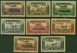 1938, Air mail set ½ p. to 25 p. complete 8 values, mint never hinged