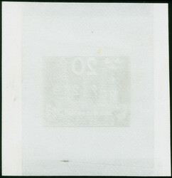 1924, UPU öre, die proof with large margins, black on chalky paper . ...