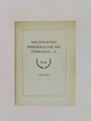 FINLAND – Helsingfors Frimärkssamlare Förening 1893–1943 (1943) ...