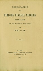 FRANCE – Bosredon, Philip: Monographie des Timbres Fiscaux Mobiles ...