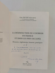 FRANCE – Dutau, Guy: La Désinfection du Courrier en France et dans ...