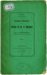 de Bosredon, Ph.: Bibliographie Timbrologique de la France et de la ...