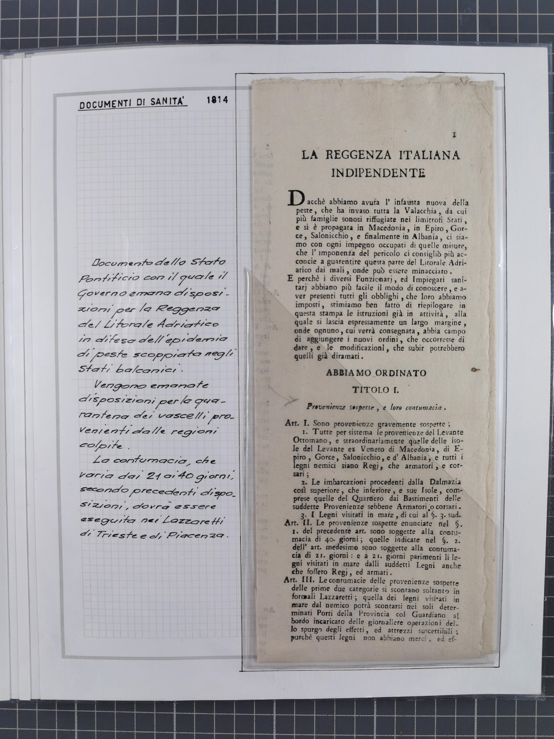 TRIEST: 1814/58, Sammlung mit 26 Briefen und Dokumenten, dabei ...