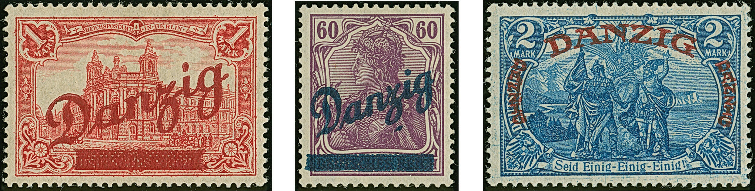 1920, Großer Innendienst 60 Pfennig - 2 Mark., je farbfrisch und gut ...