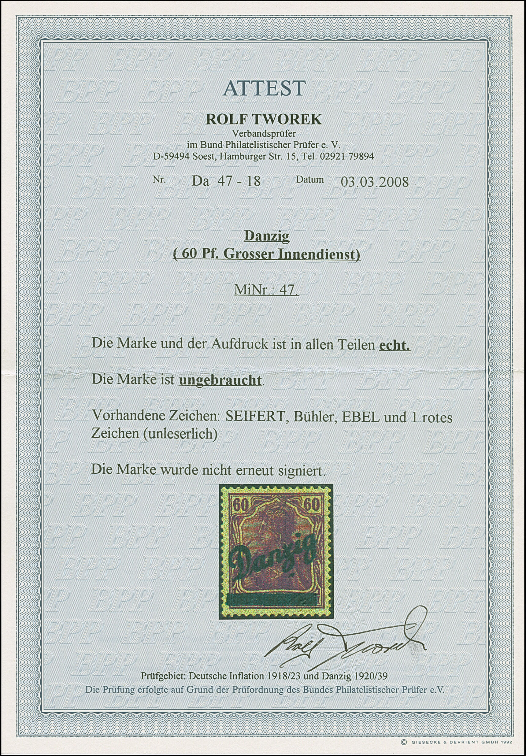 Image 3 for lot number 5313 for Heinrich Köhler 388th Auction