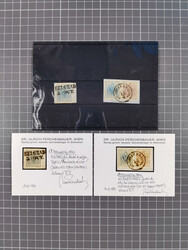 1850/54, 1. Ausgabe, 5 Briefe und 2 Briefstücke, dabei Fahnenstempel ...