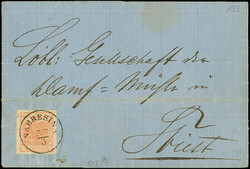 Wappen auf Maschinenpapier 3 Kr. rot, allseits breitrandig, sauber ...