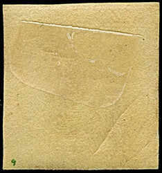 1856, “Zinnober Merkur” 6 Kr., Type IIIb, dreiseitig lupenrandig ...