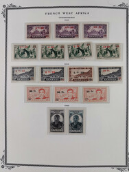 1943/58, Collection on 12 Scott album leaves, mint never hinged, ...