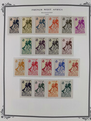 1943/58, Collection on 12 Scott album leaves, mint never hinged, ...