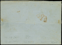 1858, Kaiser Franz Josef 1 Kr. gelb und 3 Kr. schwarz, Type I, als ...