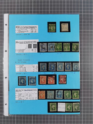 1851/1910, Collection on eight self made album leaves, mostly used, ...