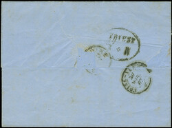 1863/64, Wappenausgabe 3 Kr. grün (2) und 5 Kr. rosa (2), farbfrisch ...