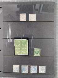 1870/83, Collection on eight pages starting first issues, imperf and ...