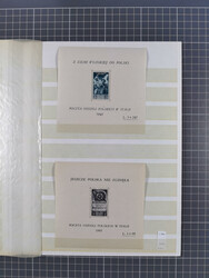 1945/46, three album pages 'Corpo Polacco' with three souvenir sheets ...