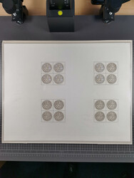 2011/20, postfrische Partie mit 10 unzerteilten Druckbogen ...