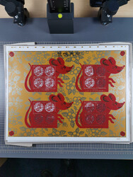 2011/20, postfrische Partie mit 10 unzerteilten Druckbogen ...