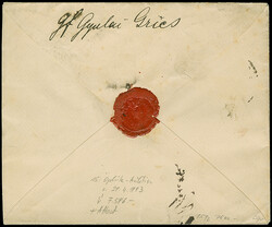 10 Kr. mittelviolettultramarin/schwarz (zwei Einzelwerte) als ...