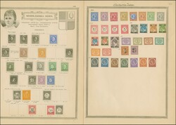 1869, two pages from the Royal Swedish General Post Office collection ...