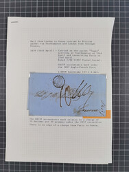 1847/59, 3 letters: 30 Nov. 1847 to Paris, rated “1/9” d., framed ...