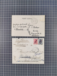1899/1909, small group of used, together with two covers and one card ...