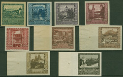 1923, Landeshauptstädte 100-1000 K., ungezähnt, kpl., 240-1000 K. ...