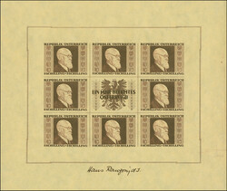 1946, Renner 1-5 S. geschnitten auf gelbem Japanpapier, kpl. ...