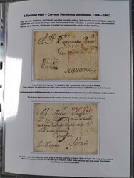 1770/1880 (ca.) Mail across the North Atlantic from-, to and via Cuba ...