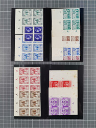 1941/54 (ca.), about 250 imperforated proofs in multiples including ...