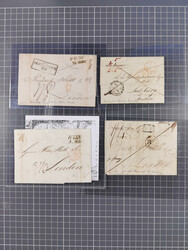 1838/60, MARITIME MAIL: 13 envelopes including ship mail from Turkey, ...