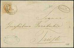 1867, Kaiser Franz Josef 15 So. braun, sauber mit “LLOYD AGENZIE ...