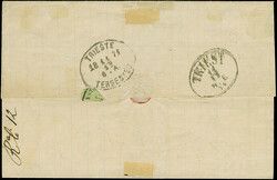 1867, Kaiser Franz Josef 15 So. braun, sauber mit “LLOYD AGENZIE ...