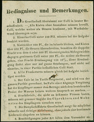1844, unvollständige gedruckte Quittung der ...
