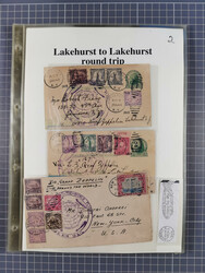 1929, Weltrundfahrt, kleine Sammlung der amerikanischen Post mit 17 ...