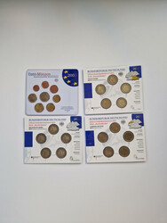 BRD: 2002/15, Lot mit 2 Euro Kurs- und Gedenkmünzensätzen, dabei u ...