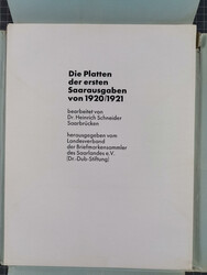 Dr. Heinrich Schneider: “Die Platten der ersten Saarausgaben von ...