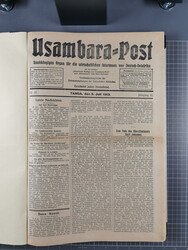 Ostafrika: 1913, Zeitschrift "Usambara-Post" (Tanga), kompletter ...