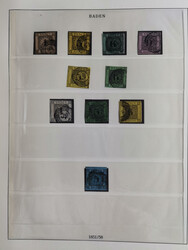 Baden bis Württemberg, meist gestempelte Sammlung, dabei einige ...