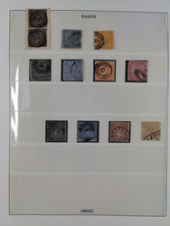 Baden bis Württemberg, meist gestempelte Sammlung, dabei einige ...