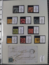 1849/70 (ca.), meist gestempelte kleine Partie im Ordner, ...